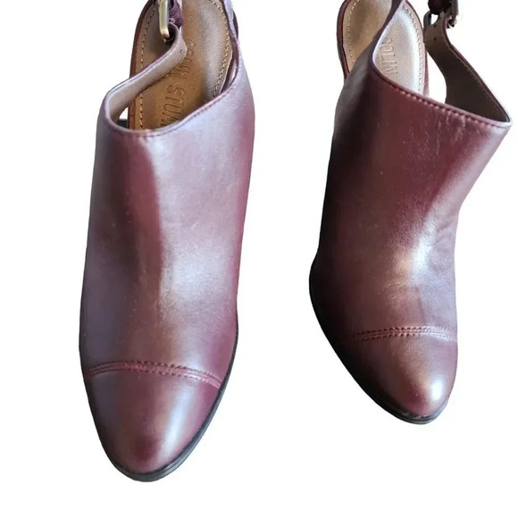 New Colin Stuart Shoes Women's Size 8 Brown Leather Block High Heel Pointed Toe - Picture 1 of 7